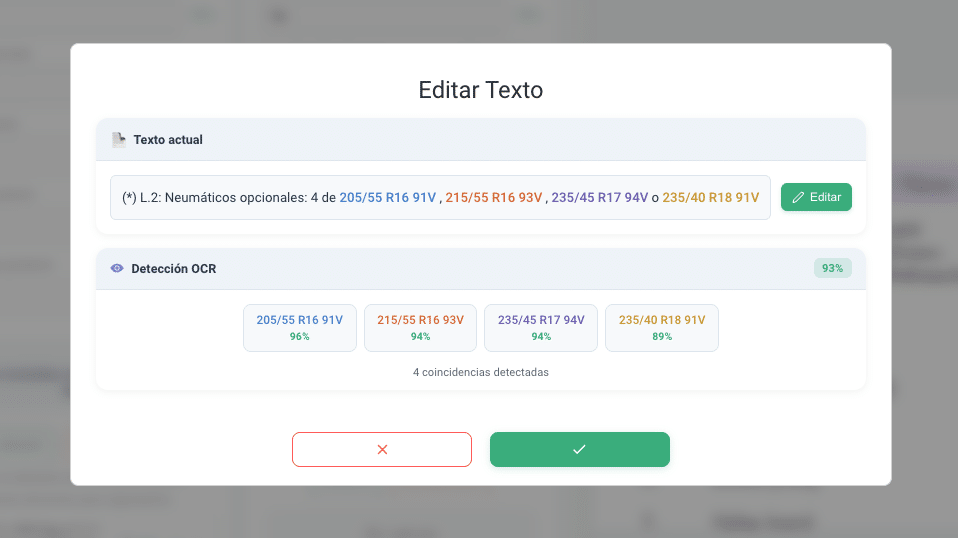Editor de observaciones mejorado